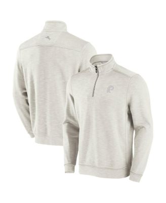 Tommy Bahama - Men's Cream Philadelphia Phillies Sport Tobago Bay Tri-Blend Half-Zip Sweatshirt