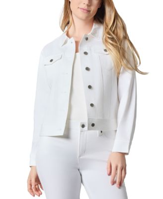 Kasper - Women's Denim Trucker Tab-Hem Jacket