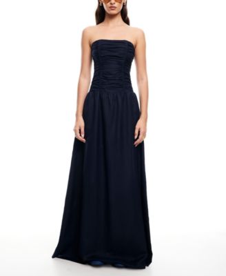 Lioness - Women's Lush Strapless Linen-Blend Maxi Dress