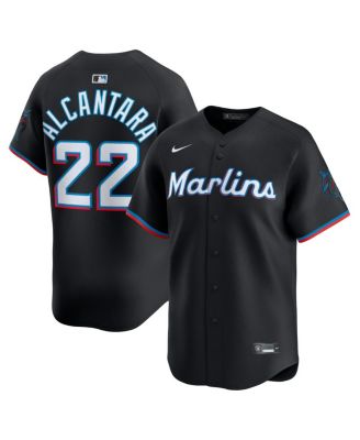 Nike - Men's Sandy Alcantara Black Miami Marlins Alternate Limited Player Jersey