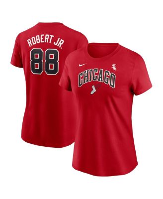 Nike - Women's Luis Robert Jr. Red Chicago White Sox 2025 City Connect Fuse Name Number T-Shirt
