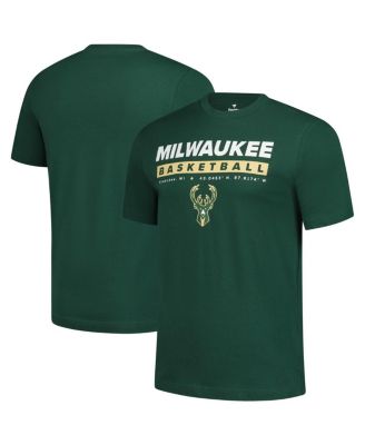Fanatics - Men's Hunter Green Milwaukee Bucks Location Just Net T-Shirt