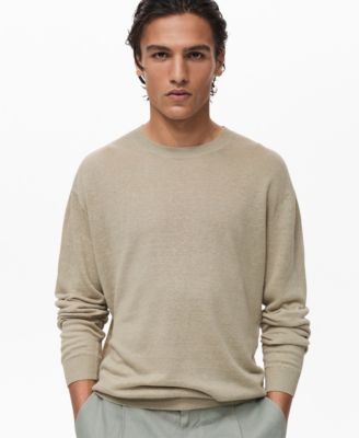 MANGO - Men's Linen Flowy Sweater