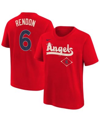 Nike - Big Boys and Girls Anthony Rendon Red Los Angeles Angels Fuse City Connect Name Number T-Shirt