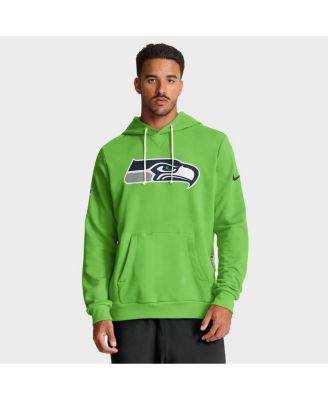 Nike - Men's Neon Green Seattle Seahawks Sideline Standard Issue Initial Home Dri-FIT Hoodie