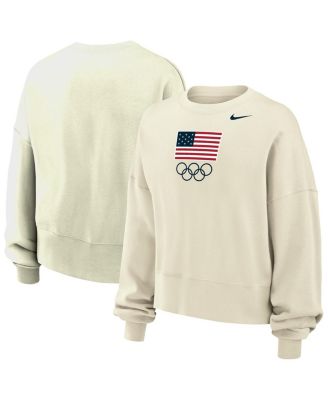 Nike - Women's Cream Team USA Oversized Phoenix Pullover Sweatshirt