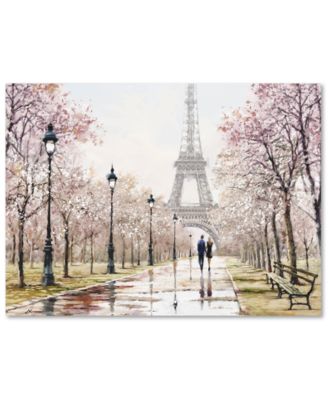 Trademark Global - The Macneil Studio Eiffel Tower Pastel 35" x 47" Canvas Art Print