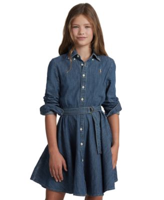 Polo Ralph Lauren - Big Girls Denim Cotton Shirtdress