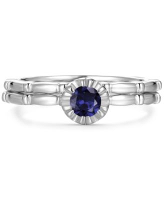Macy's - 2-Pc. Set Emerald Bridal Set (1/3 ct. t.w.) in 14k Gold-Plated Sterling Silver (Also in Ruby & Sapphire)