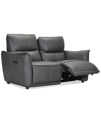 Furniture - Polner 63" Leather Power Motion Loveseat