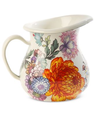 MacKenzie-Childs - White Flower Market Enameled Steel Creamer