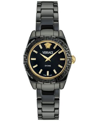 Versace - Women's Swiss DV One Mini Black Ceramic Bracelet Watch 28mm