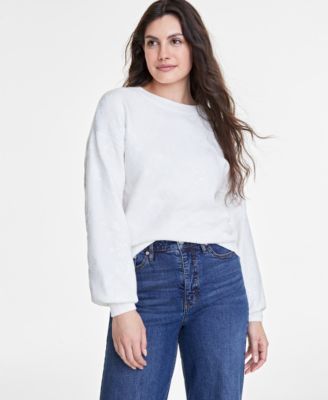 On 34th - Women's Sequinned-Pattern Sweater