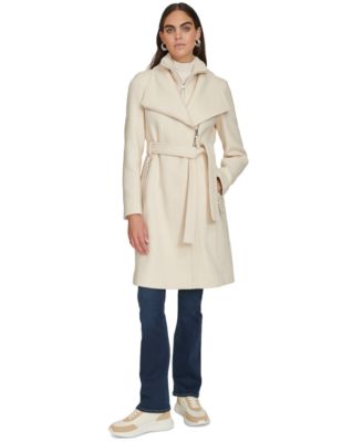Calvin Klein - Women's Belted Wrap Coat, Regular & Petite, Created for Macy's