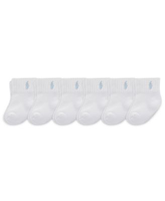 Polo Ralph Lauren - Baby Boys Polo Baby Sport Quarter Socks, 6 Pack
