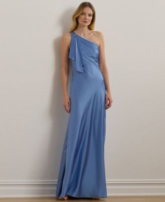 Lauren Ralph Lauren - Women's Satin Charmeuse One-Shoulder Gown