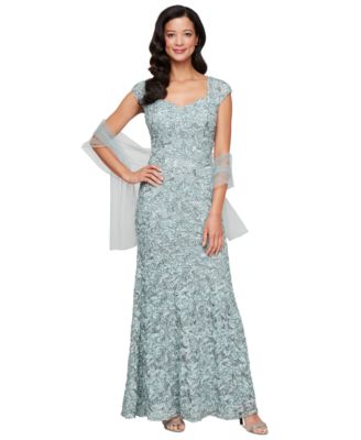 Alex Evenings - Petite Sequin Sweetheart Wrap Gown
