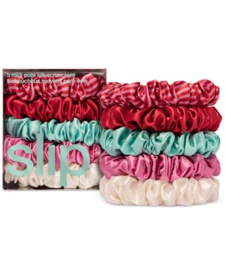Slip - 5-Pc. Pure Silk Midi Scrunchies Set