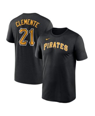 Nike - Men's Roberto Clemente Black Pittsburgh Pirates Legend Name and Number Home T-shirt