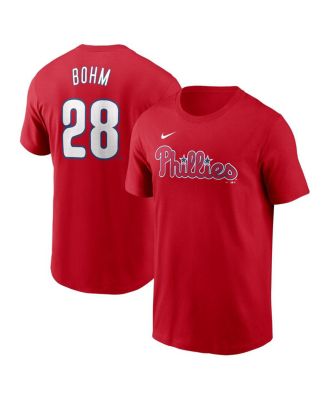 Nike - Men's Alec Bohm Red Philadelphia Phillies Fuse Name Number T-Shirt