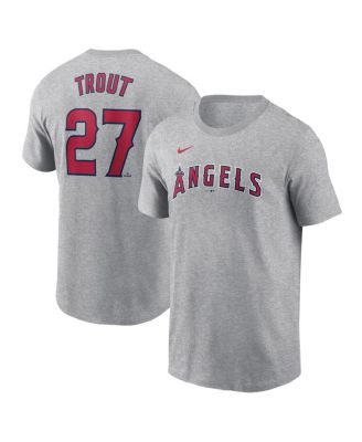 Nike - Men's Mike Trout Gray Los Angeles Angels Fuse Name Number T-Shirt