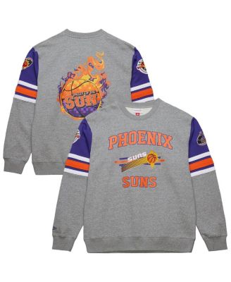 Mitchell & Ness - Men's Heather Gray Phoenix Suns Hardwood Classics All Over 4.0 Pullover Sweatshirt