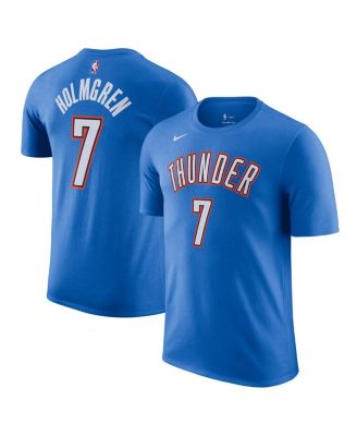 Nike - Men's Chet Holmgren Blue Oklahoma City Thunder Icon Edition Name Number T-Shirt