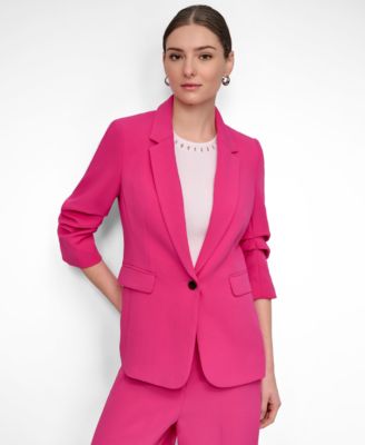 DKNY - Women's Ruched-Sleeve Blazer