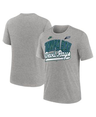 Nike - Men's Heather Gray Tampa Bay Rays Cooperstown Collection Retro Tri-Blend T-Shirt