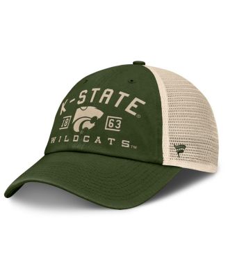 Fanatics - Men's Olive Kansas State Wildcats OHT Military Appreciation Frontier Trucker Adjustable Hat