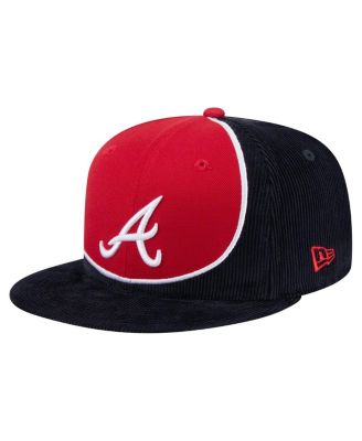 New Era - Men's Navy/Red Atlanta Braves Retro Split Corduroy Snapback Hat
