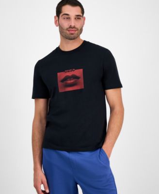 Hugo Boss - Men's Deterni Short Sleeve Crewneck Lips Graphic T-Shirt