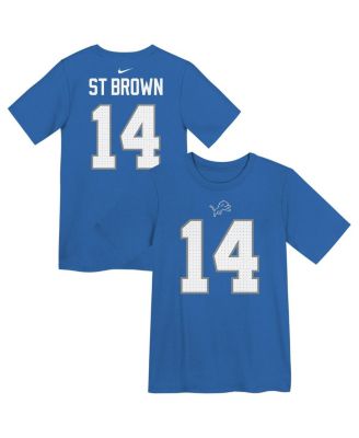 Nike - Preschool Amon-Ra St. Brown Blue Detroit Lions Player Name Number T-Shirt