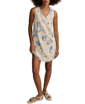 Lucky Brand - Women's Printed Sleeveless Mini Shift Dress