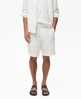 MANGO - Men's Linen Lyocell Slim-Fit 8.7" Bermuda Shorts