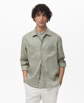 MANGO - Men's Linen Lightweight Overshirt