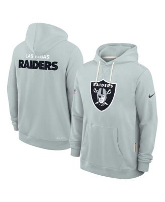 Nike - Men's Silver Las Vegas Raiders Sideline Standard Issue Initial Home Dri-FIT Hoodie