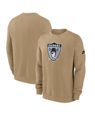 Nike - Men's Tan Las Vegas Raiders Swing Pass Rewind Club Pullover Sweatshirt