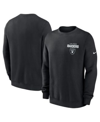 Nike - Men's Black Las Vegas Raiders Primetime Club Fleece Pullover Sweatshirt