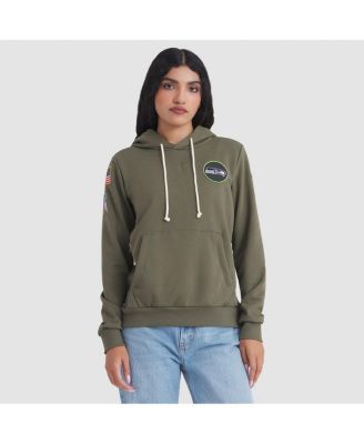 Nike - Women's Olive Seattle Seahawks 2025 Salute to Service Sideline Standard Issue Dri-FIT Hoodie