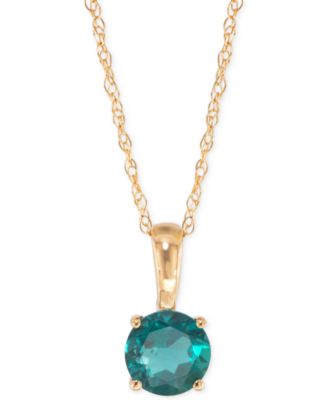 Macy's - Birthstone Pendant Necklace in 14k Gold